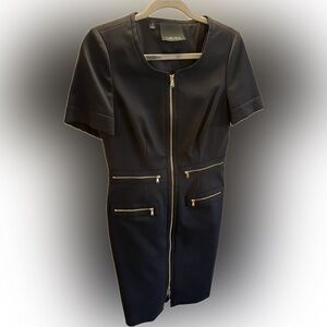 Carlisle designer gold zipper detail dress